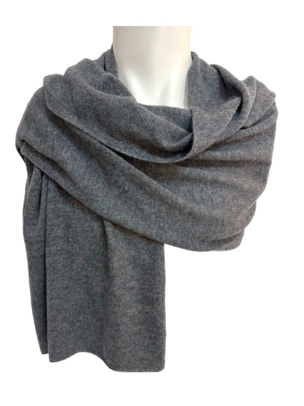 Gray Cashmere Blend Scarf Brand Lemon Oversized Quietluxury Oldmoney Wool Warm